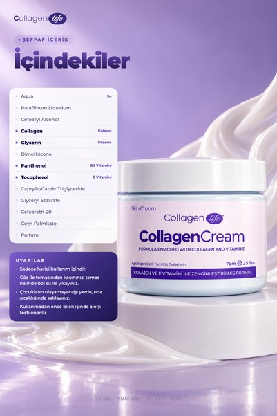 COLLAGEN LIFE Ultra Kolajen Kaybı Belirtilerine Karşı Çok Yönlü Krem 75ml