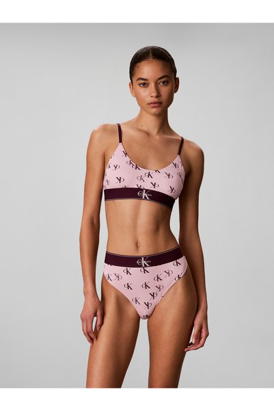 Calvin Klein THONG LV00QF8813 Smudge CK Small Hawaii Orchid  ΤΡΟΝΓΚ LV00QF881...