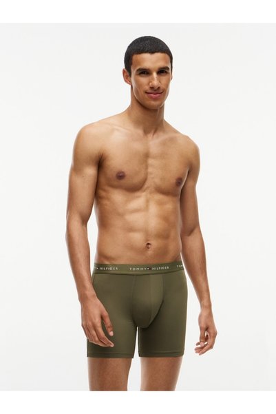 Tommy Hilfiger 3P BOXER BRIEF DTM UM0UM03878 Schwarz/Utility Olive/Dunkelgrau