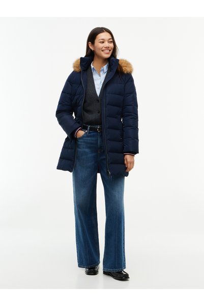 Tommy Hilfiger Palton de puf HERITAGE TYRA WW0WW51563 Albastru închis