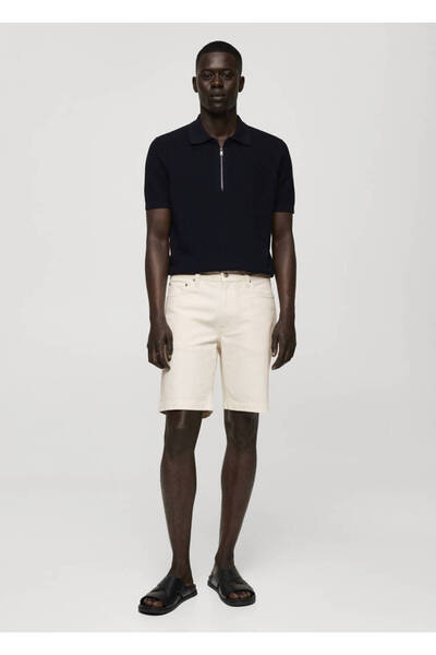MANGO Man Regular fit denim bermuda şort