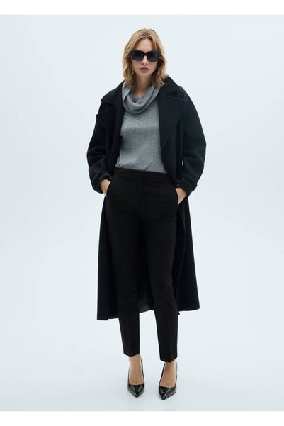 MANGO Woman Slim-Fitting Short-Legged Pants