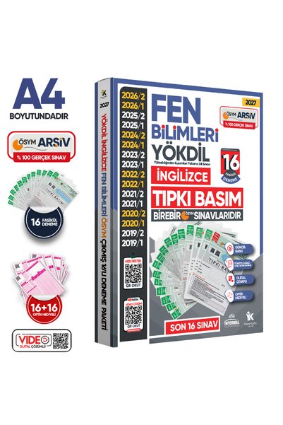 Karakutu Yayınları 2027 YÖKDİL İngilizce FEN BİLİMLERİ ÖSYM Çıkmış Soru Tıpkı...