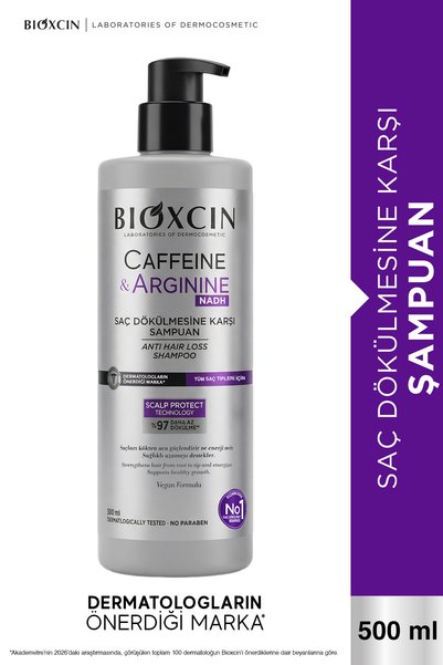 Bioxcin Caffeine & Arginine NADH Şampuan 500 ml – Saç Dökülmesine Karşı Bakım...