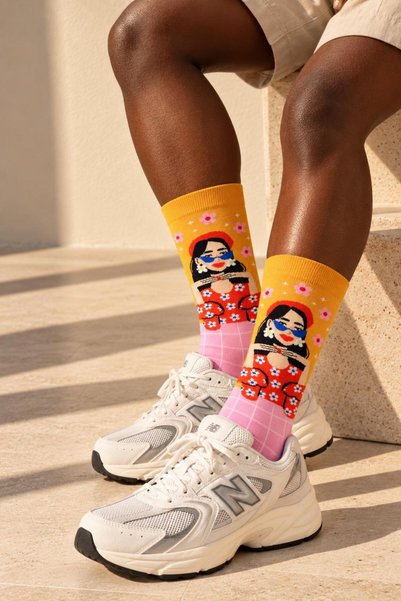 Katia&Bony Unisex Brunette Art Cotton Socks