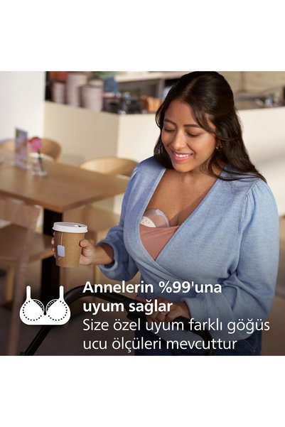 Philips Avent Giyilebilir Tekli Göğüs Pompası, Hastane Gücünde, Bebeğin Emme Ritminde, Skin Sense, Hassas, SCF494/11