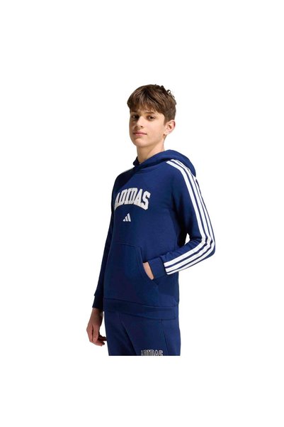 adidas BLUZA Z KAPTUREM GRAFICZNA KE1634 J COLLEG HD DKBLUE