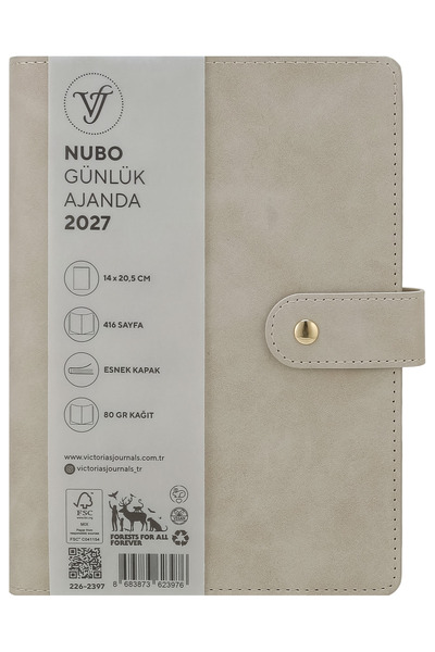 Victoria's Journals Nubo 2027 Dnevni Planer A5 (14x21cm) Fleksibilne Korice S...