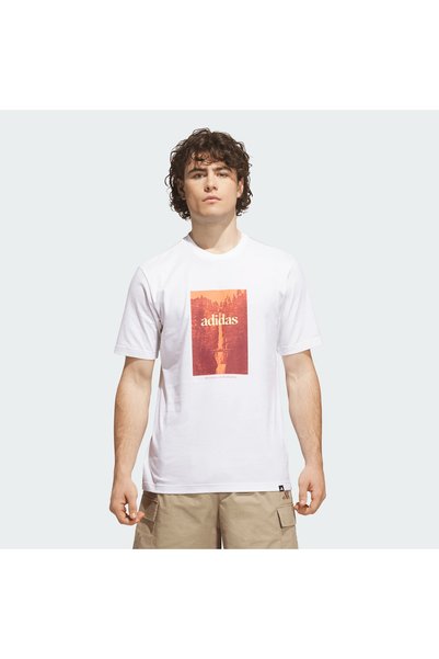 adidas Grafické tričko (krátký rukáv) KH0398 M OUTSD FALLS T bílé