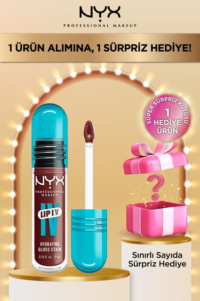 NYX Professional Makeup LIP I.V. Vitamin İçeren Parlatıcı Tint - 05 Mocha Me ...