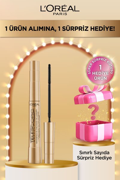 L'Oreal Paris Telescopic Gold Maskara + Süper Sürpriz Kutu Hediye!