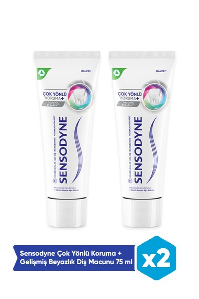 Sensodyne Çok Yönlü Koruma Beyazlatıcı Diş Macunu 75ml X 2 Adet