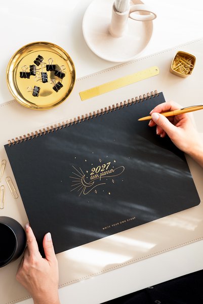 PAPERORA 2027 Haftalık Spiralli Masaüstü Planlayıcı 24x34 cm - Desk Planner S...