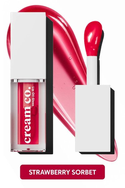 Cream Co. Nemlendirici Renkli Lip Oil Gloss | Besleyici Dudak Yağı | Strawber...