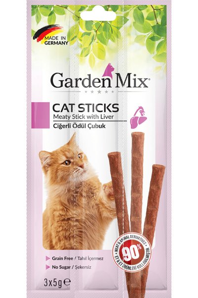 Gardenmix Garden Mix Ciğerli Kedi Stick Ödül 3x5g