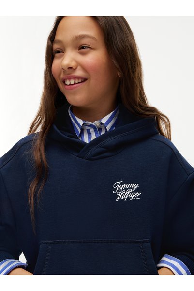 Tommy Hilfiger KG0KG09570 C1G 6 Φούτερ με κουκούλα με σχέδιο Tommy