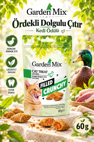 Gardenmix Ördekli İçi Dolgulu Kedi Ödülü 60gr