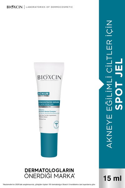 Bioxcin Acnium Akneye Eğilimli Ciltler İçin Konsantre Bakım Serumu 15 Ml Sali...