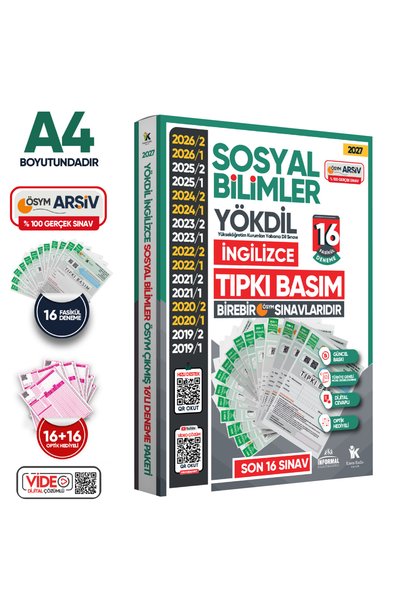 İnformal Yayınları 2027 YÖKDİL İngilizce SOSYAL BİLİMLER ÖSYM Çıkmış Soru Tıp...