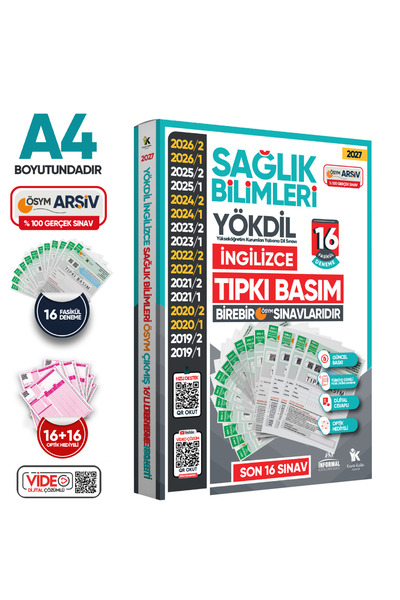 Karakutu Yayınları 2027 YÖKDİL İngilizce SAĞLIK BİLİMLERİ ÖSYM Çıkmış Soru Tı...