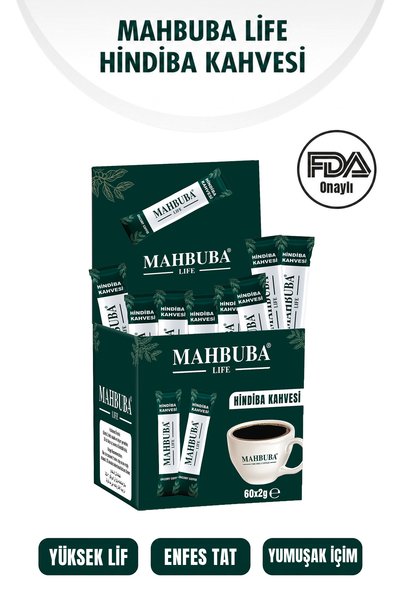 Mahbuba Life Hindiba Kahvesi 60x2gr (1 Aylık 60 Kullanım) - Yüksek Lif