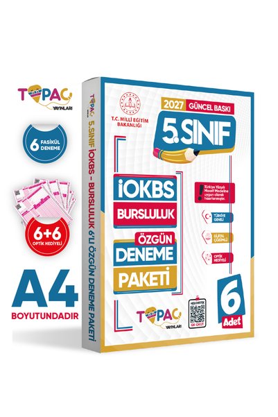 İnformal Yayınları 2027 5.Sınıf Topaç Yayınları İOKBS-BURSLULUK 6lı Deneme Pa...