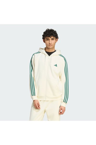 adidas Hanorac cu glugă KY4149 M 3S FL FZ HD Ivory/CGreen