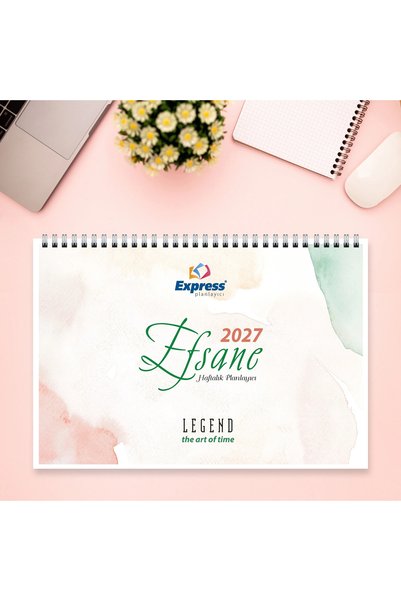 Express تقويم 2027 مقاس A4 53 مخطط أسبوعي أسطوري.