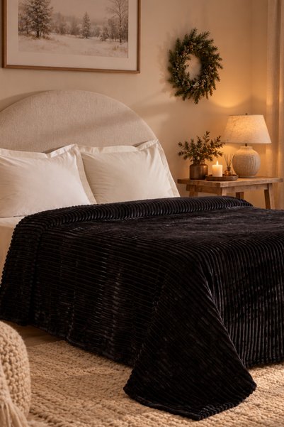 Karaca Home Home Joena Single Blanket Black (Pp)