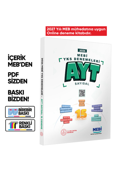 Karakutu Yayınları 2027 MEBİ YKS-AYT SAYISAL 15li Deneme Kitabı Video Çözümlü...