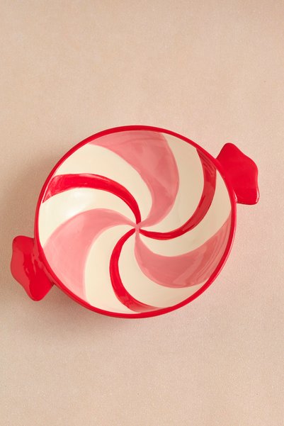 Karaca Πιάτο με κοίλωμα New Year Candy Twist Pink 20 εκ.