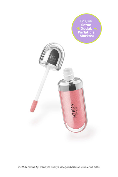 Kiko Dudak Parlatıcısı - 3D Hydra Lip Gloss - 07 Pink Magnolia - Besleyici ve...