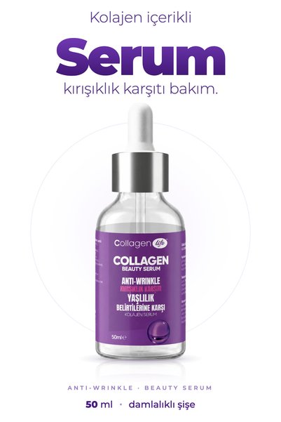COLLAGEN LIFE Aydınlatıcı ve Nemlendirici Kolajen Serum 50ml – Yaşlanma Karşı...