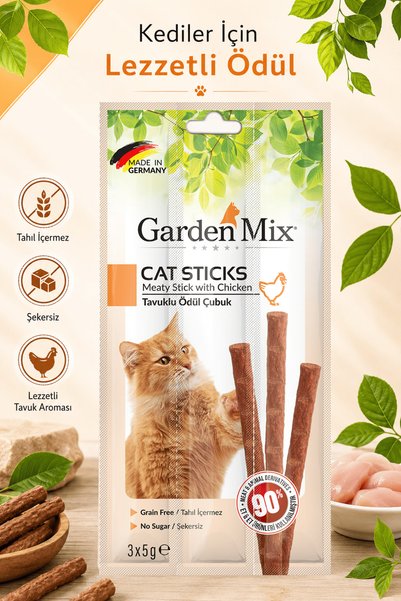 Gardenmix Tavuklu Kedi Stick Ödül 3x5gr
