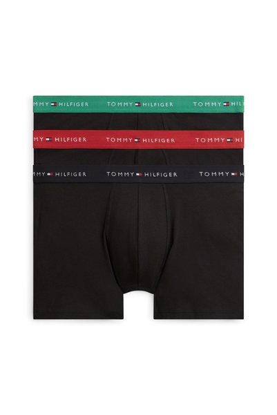 Tommy Hilfiger 3P BOXER BRIEF WB UM0UM03874 B//Alaskan Green/Med Red/Black