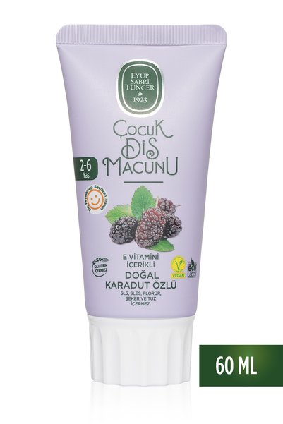 Eyüp Sabri Tuncer Doğal Karadut Özlü 2-6 Yaş Çocuk Diş Macunu 60 ml