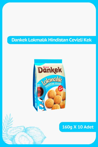 Ülker DANKEK Lokmalık Hindistan Cevizli Kek - 160 gram - 10 Adet