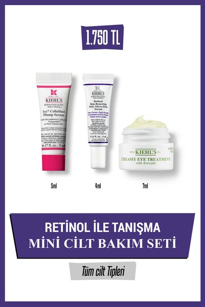 Kiehl's RETİNOL İLE TANIŞMA MİNİ CİLT BAKIM SETİ - Dolgunlaştırıcı ve Cilt Ye...