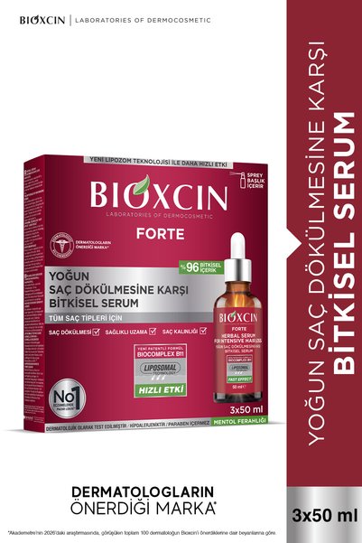 Bioxcin Forte Yoğun Saç Dökülmesine Karşı Bitkisel Serum 3 x 50ml - Saç Serumu