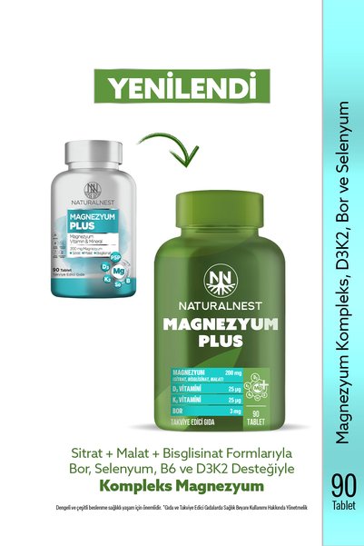 Naturalnest Magnezyum Plus 90 Tablet
