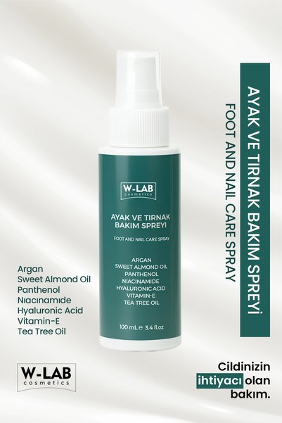 W-Lab Cosmetics Ayak, Tırnak Mantarı, Kaşıntı Ve Koku Önleyici Bakım Spreyi 1...