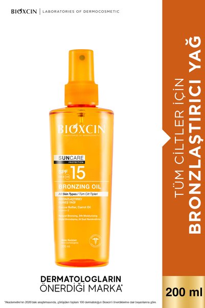 Bioxcin Sun Care Bronzlaştırıcı Yağ 15 Spf 200 ml - Kakao Yağı Havuç Yağı 15 Spf