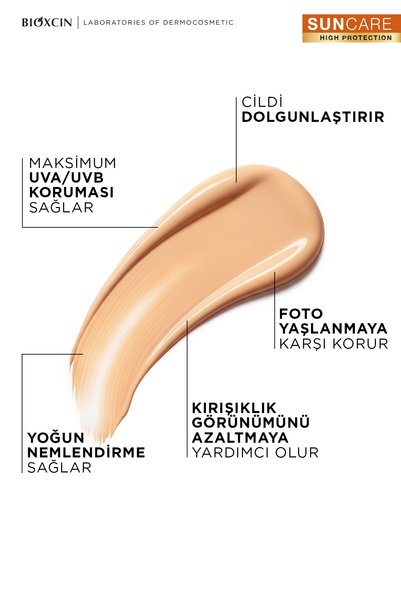 Bioxcin Suncare Kuru Normal Ciltler İçin Renkli Güneş Kremi SPF50+ 50ml