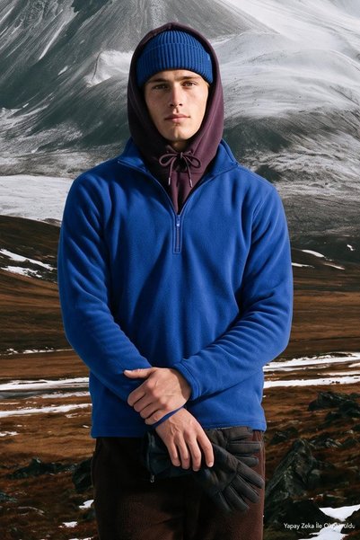 AC&Co / Altınyıldız Classics Men's Cobalt Blue Anti-pilling Non-Pilling Heat-...