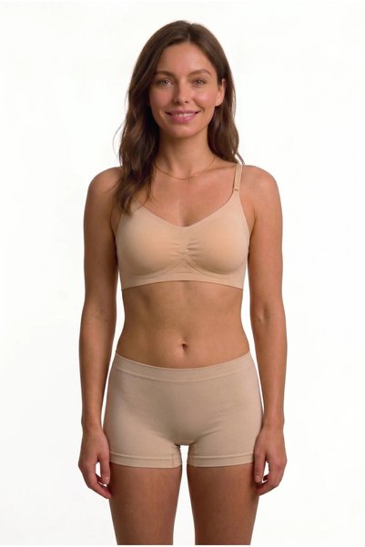 Generic Brand Bustieră pentru femei, de culoarea pielii, fără cusături, fără ...