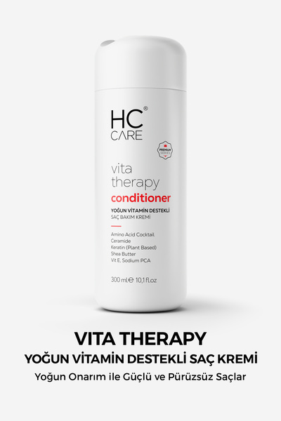 HC Care Vita Therapy Vitamin Destekli Onarıcı, Nemlendirici ve Besleyici Saç Kremi