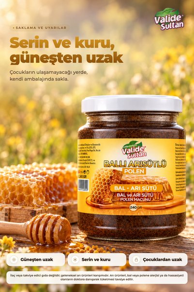 COLLAGEN LIFE Bal Arı Sütü Polen İçerikli Keçi Boynuzu Pekmezli Macun 240ml