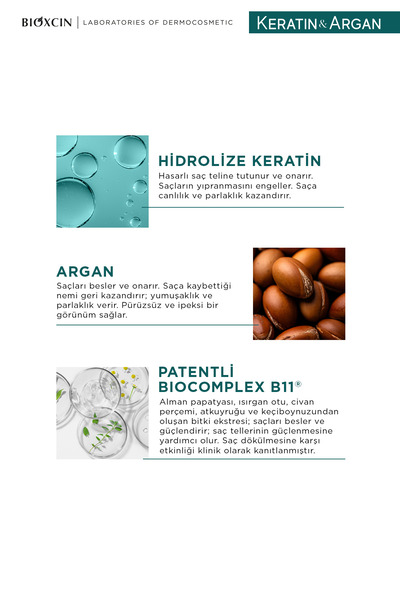Bioxcin Keratin & Argan Onarıcı Saç Bakım Yağı 250 ml - Yıpranmış Ve Hassas Saçlar