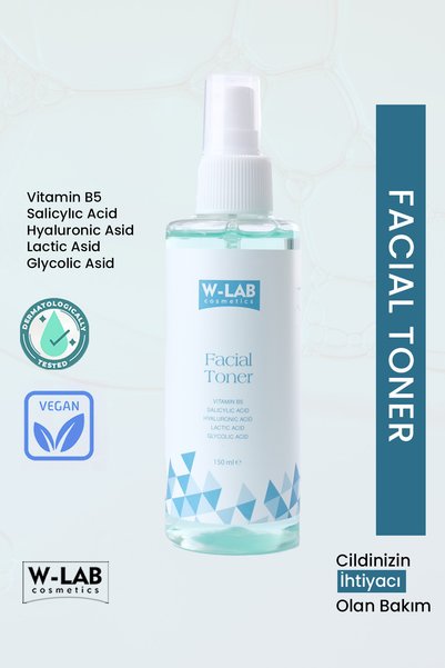 W-Lab Cosmetics Facial Toner 150 ml Arındırıcı ,Ferahlatıcı ve Pürüzsüz Cilt ...