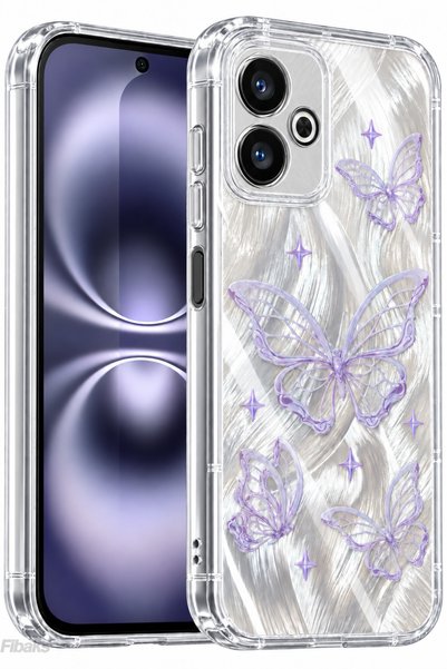 Fibaks Redmi 13 4g Case with Removable Camera Protection, Shiny Hologram Butt...